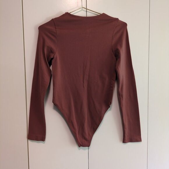 A New Day Women's XS Small Long Sleeve Seamless Bodysuit Mauve - Picture 4 of 4